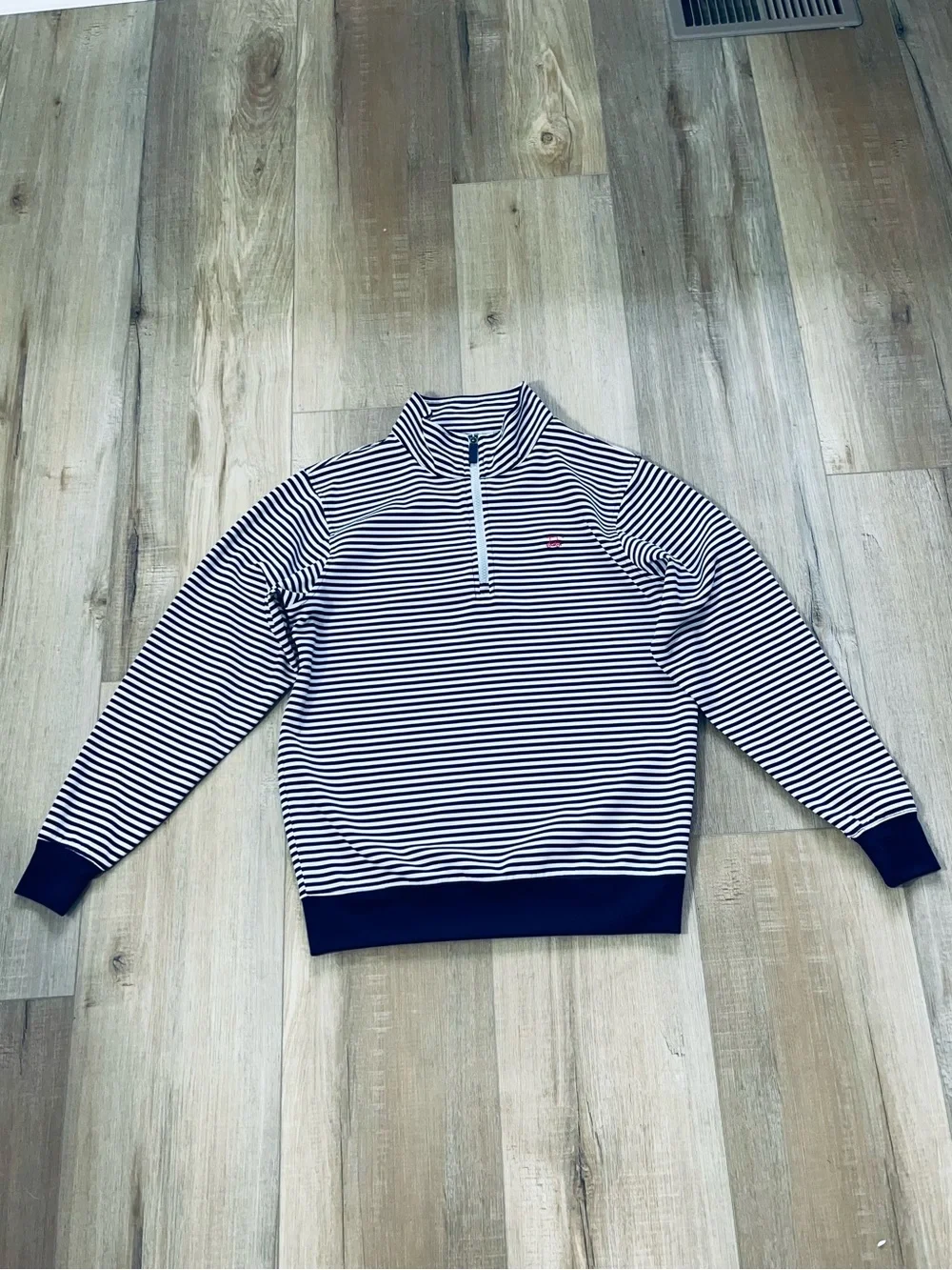 Bald Head Blues Men’s Striped 1/4 Zip Pullover Size Small